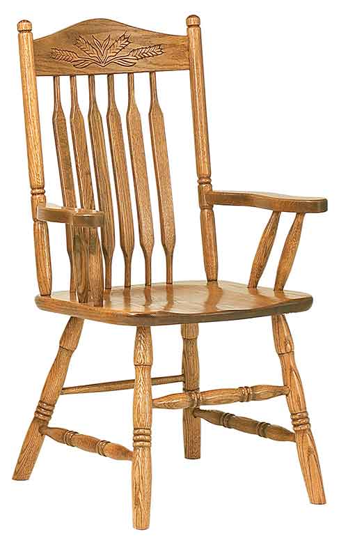 Amish Bent Paddle Post Dining Chair - Click Image to Close
