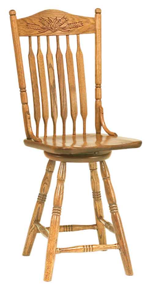 Amish Bent Paddle Post Pub and Bistro Stool - Click Image to Close