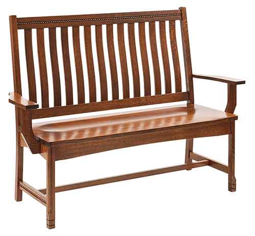 Amish West Lake Dining Bench - Click Image to Close