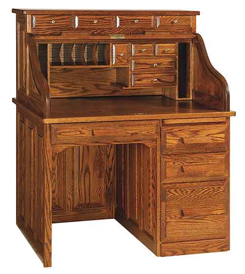 Amish Classic Single Pedestal Rolltop - Click Image to Close