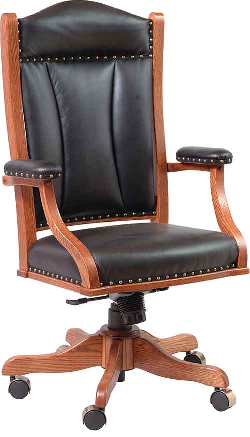 Amish Desk Chair (with gas lift) - Click Image to Close