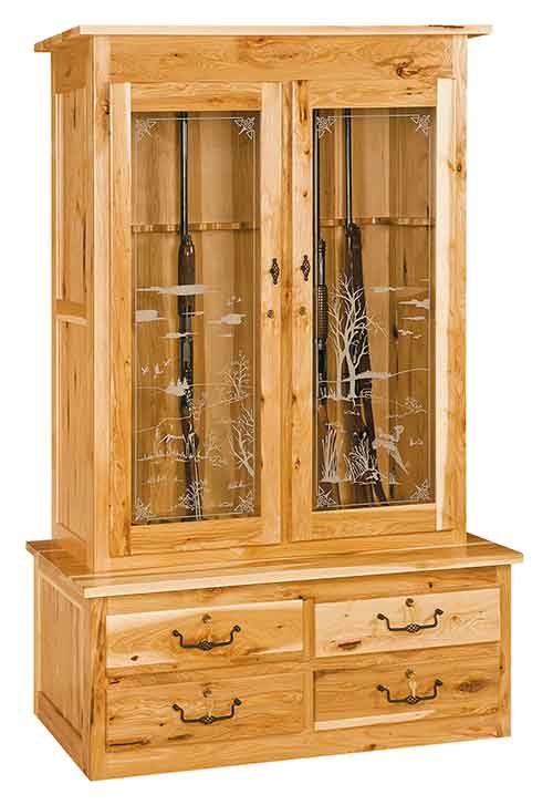 Amish 2-Door Gun Cabinet - Click Image to Close