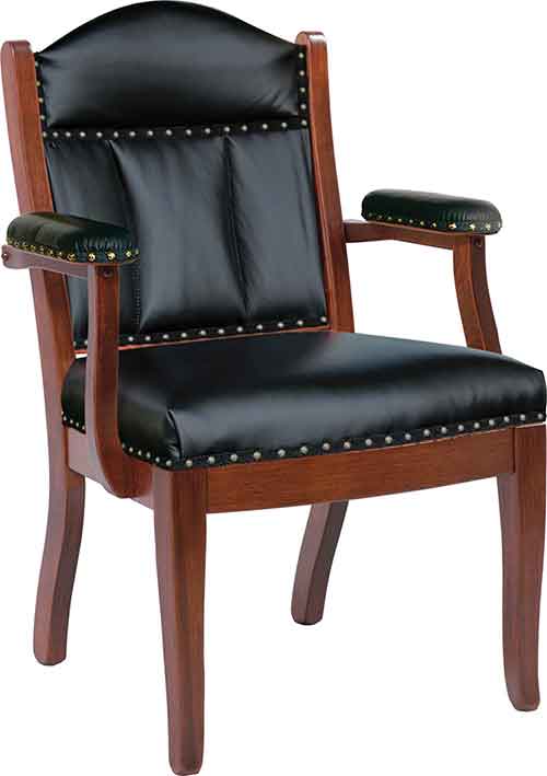 Amish Low Back Client Arm Chair - Click Image to Close