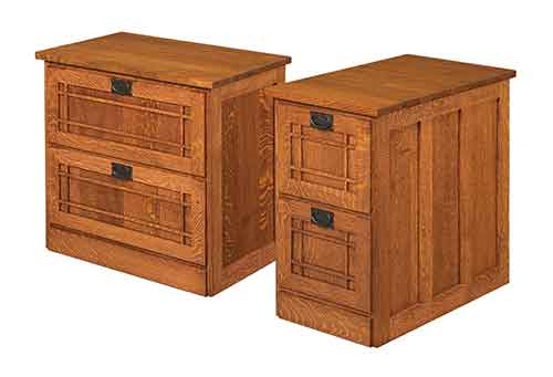 Amish Mission Lateral File Cabinet - Click Image to Close