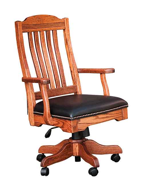 Amish Royal Desk Arm Chair (with gas lift) - Click Image to Close
