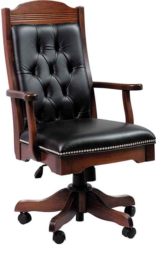 Amish Starr Executive Arm Chair (with gas lift) - Click Image to Close