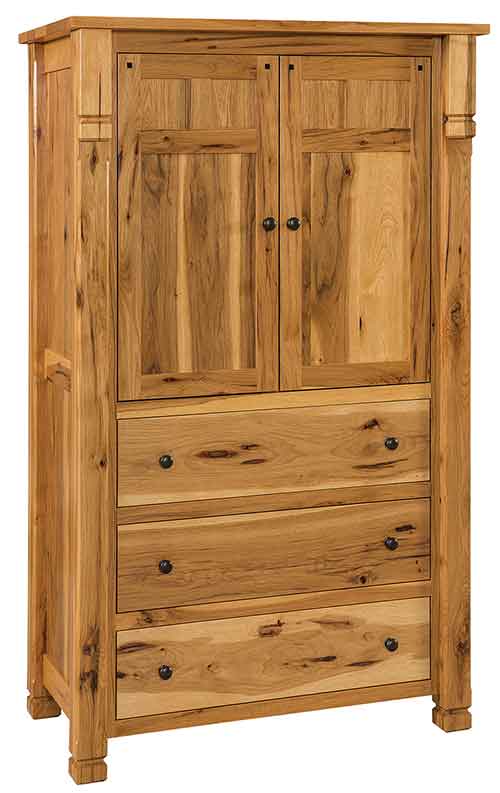 Amish Brockport 3 Drawer Armoire - Click Image to Close