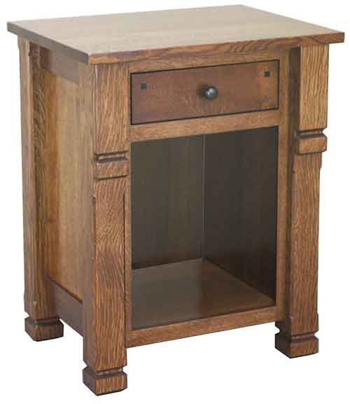 Amish Brockport 1 Drawer Open Nightstand - Click Image to Close