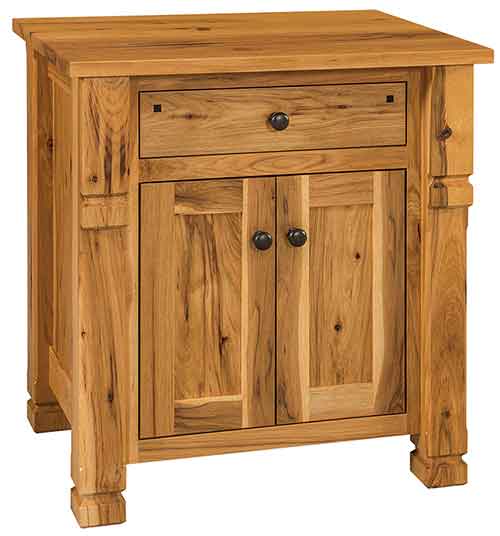 Amish Brockport 1 Drawer 2 Doors Nightstand - Click Image to Close