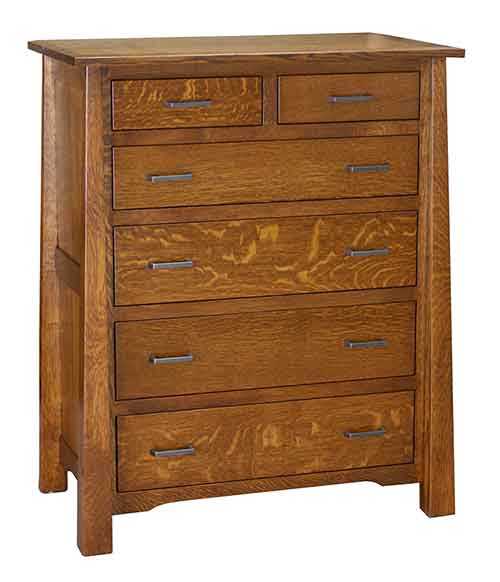 Amish Cambridge 6 Drawer Chest - Click Image to Close
