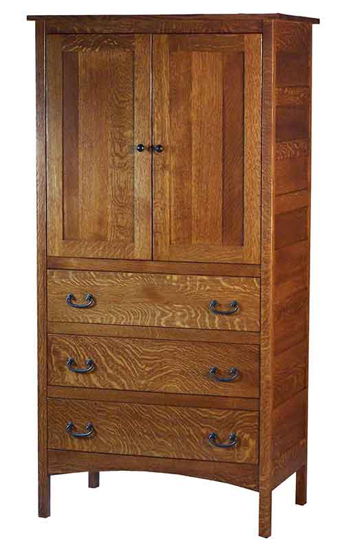 Amish Granny Mission 3 Drawer Armoire