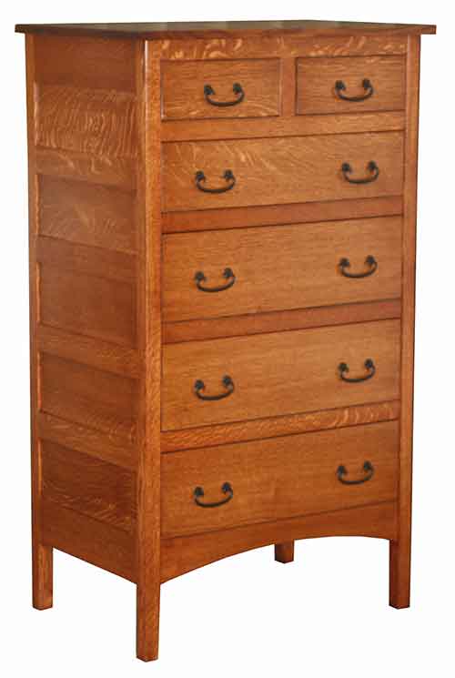 Amish Granny Mission 6 Drawer Chest - Click Image to Close