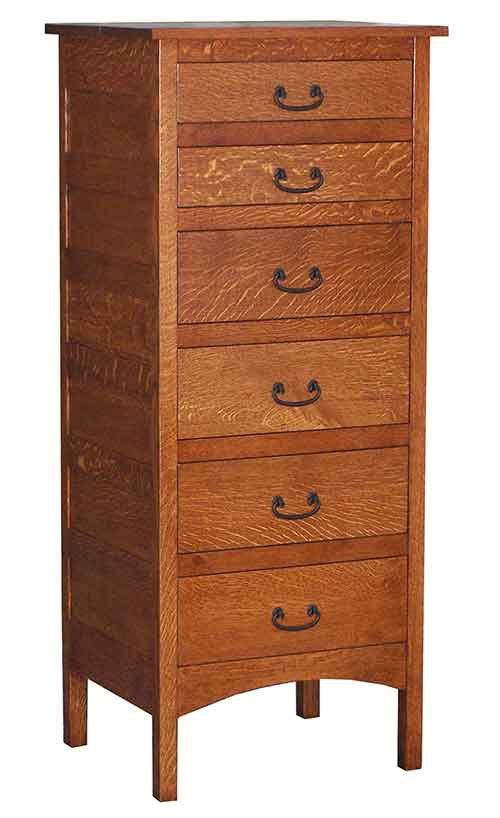Amish Granny Mission 6 Drawer Lingerie Chest - Click Image to Close