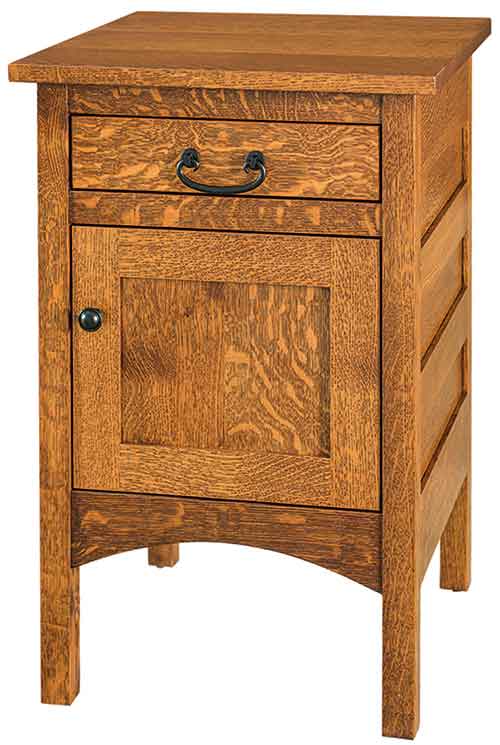 Amish Granny Mission 1 Drawer 1 Door Night Stand - Click Image to Close
