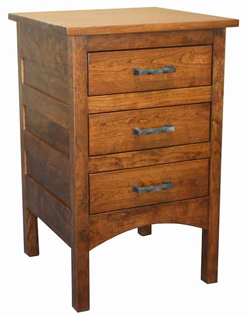 Amish Granny Mission 3 Drawer Nightstand - Click Image to Close