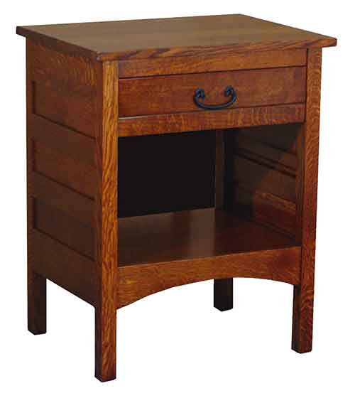 Amish Granny Mission 1 Drawer Open Nightstand - Click Image to Close