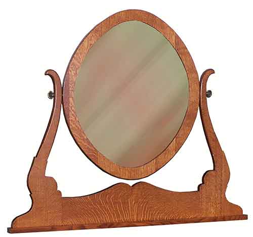 Amish Granny Mission Oval Mirror - Click Image to Close