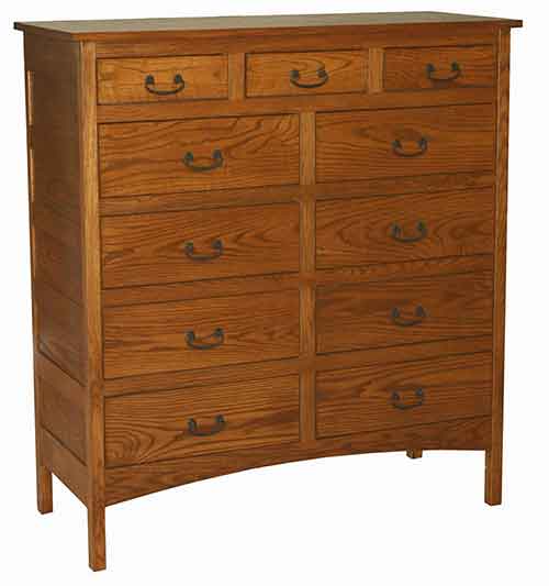 Amish 11 Drawer Mule Chest - Click Image to Close