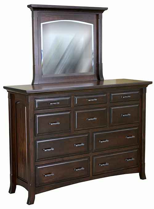 Amish Homestead 10 Drawer Mule Dresser - Click Image to Close
