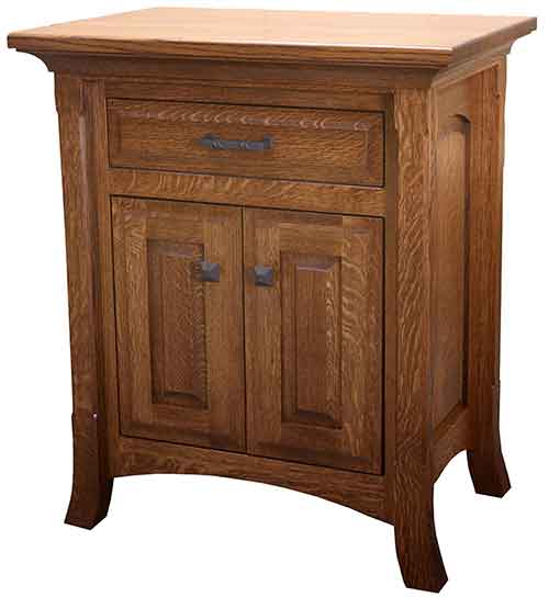 Amish Homestead 1 Drawer 2 Doors Nightstand - Click Image to Close