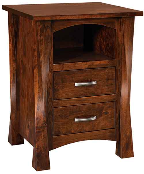 Amish Lexington 2 Drawer Nightstand - Click Image to Close