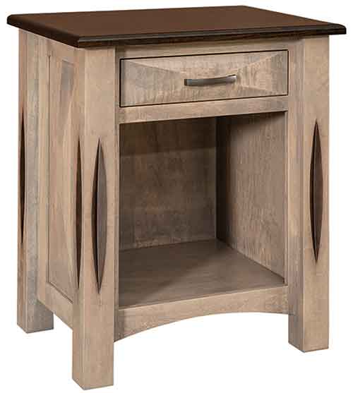 Amish Ravena 1 Drawer Open Nightstand - Click Image to Close
