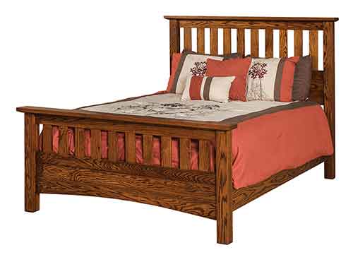 Amish Schrock Mission Bed - Click Image to Close
