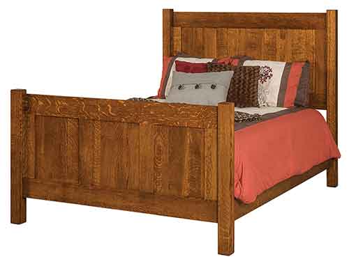 Amish 3 Panel Shaker Bed - Click Image to Close