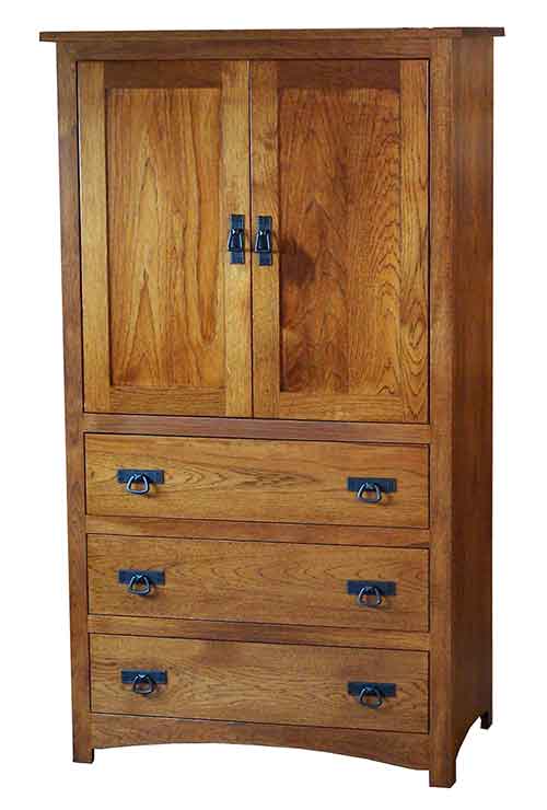 Amish Shaker 3 Drawer Armoire - Click Image to Close
