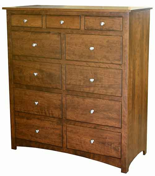 Amish Shaker 11 Drawer Mule Chest - Click Image to Close