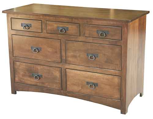 Amish Shaker 7 Drawer Dresser - Click Image to Close