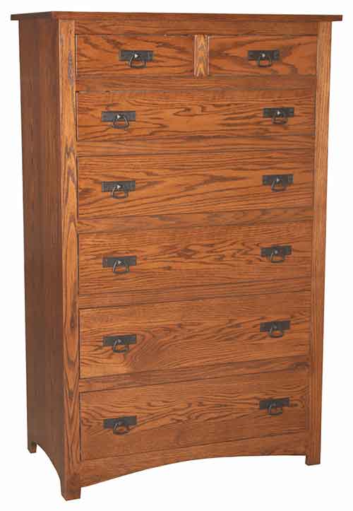 Amish Shaker 7 Drawer High Chest - Click Image to Close
