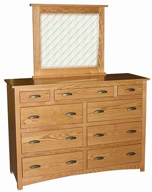 Amish Shaker 9 Drawer Mule Dresser - Click Image to Close