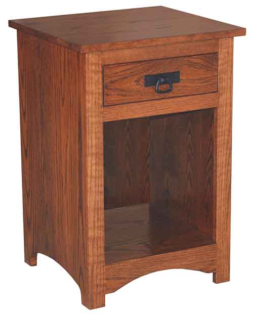 Amish Shaker 1 Drawer Open Night Stand