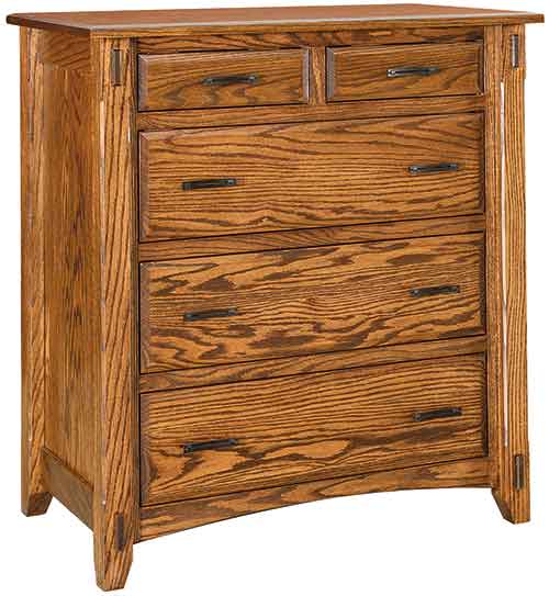 Amish Tacoma 5 Drawer Chest - Click Image to Close