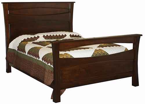 Amish Vandalia High Footboard Bed - Click Image to Close