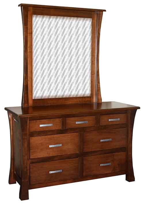 Amish Vandalia 7 Drawer Dresser - Click Image to Close