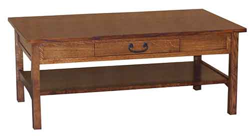 Amish Granny Mission Open Coffee Table - Click Image to Close