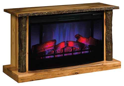 Amish Custom Monterey (Rustic Hickory Only) Fireplace - Click Image to Close