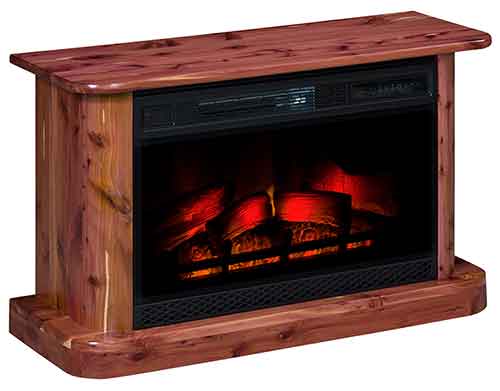 Amish Custom Glenwood (Cedar Knotty Pine Only) Fireplace - Click Image to Close