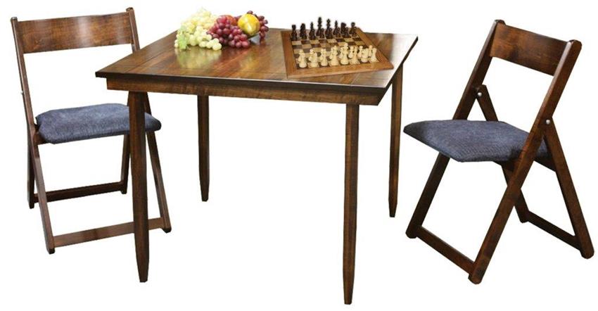Amish Folding Card Table - Click Image to Close