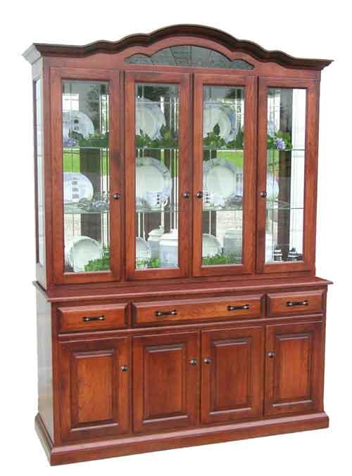 Amish Legacy Arched Top China Cabinet - Click Image to Close