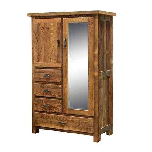 Amish Made Farmhouse Armoire with Mirror