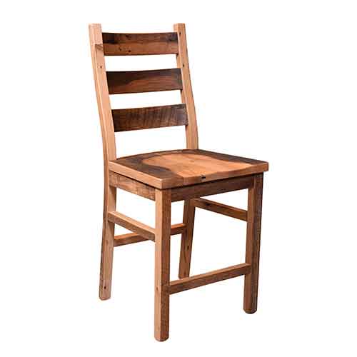 Amish Made Ladderback Bar Side Chair 24" - Click Image to Close