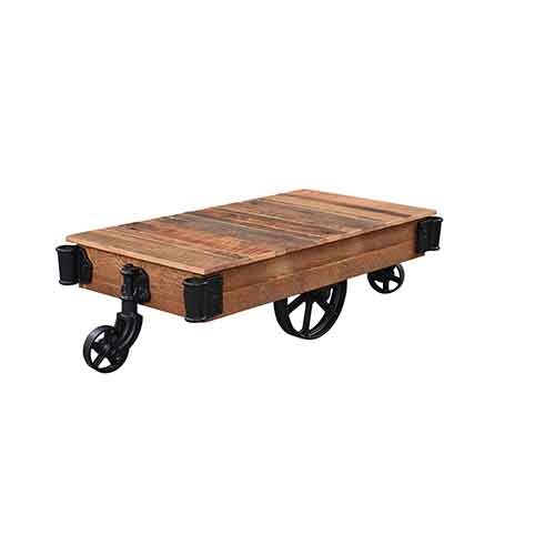 Amish Made Urban Railroad Cart Coffee Table - Click Image to Close