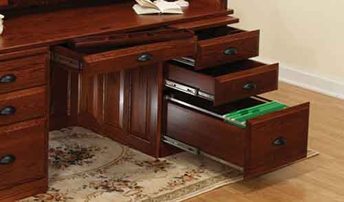 Traditional Rolltop Drawers on Top - Click Image to Close