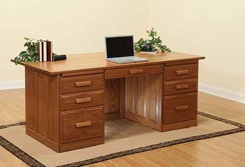 Tradition Executive Desk with Raised Panel Back