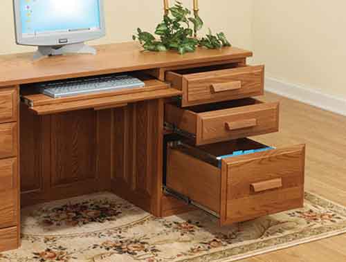Credenza with Keyboard Pullout - Click Image to Close