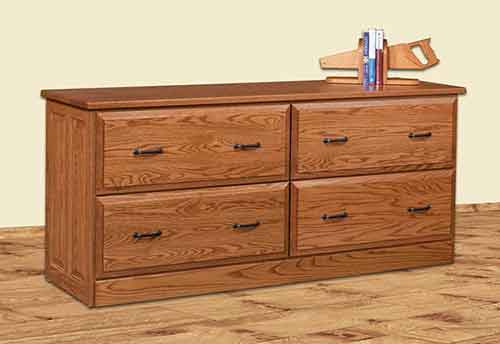 Credenza 4 Drawer Double Lateral File - Click Image to Close