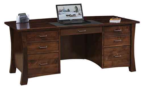 Jefferson Flat Top Desk Legal Size Drawers